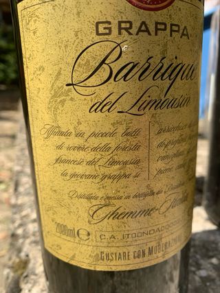 4 Bottiglie Grappa Luigi Francoli vuote