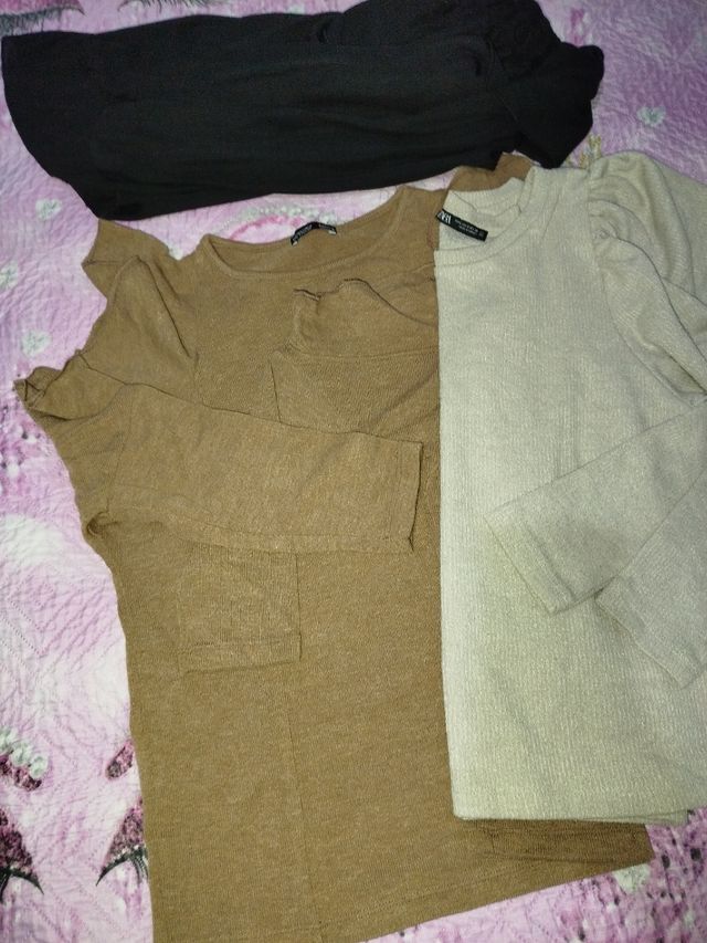 4 Jerséis - Beige, Negro, Marrón, Amarillo