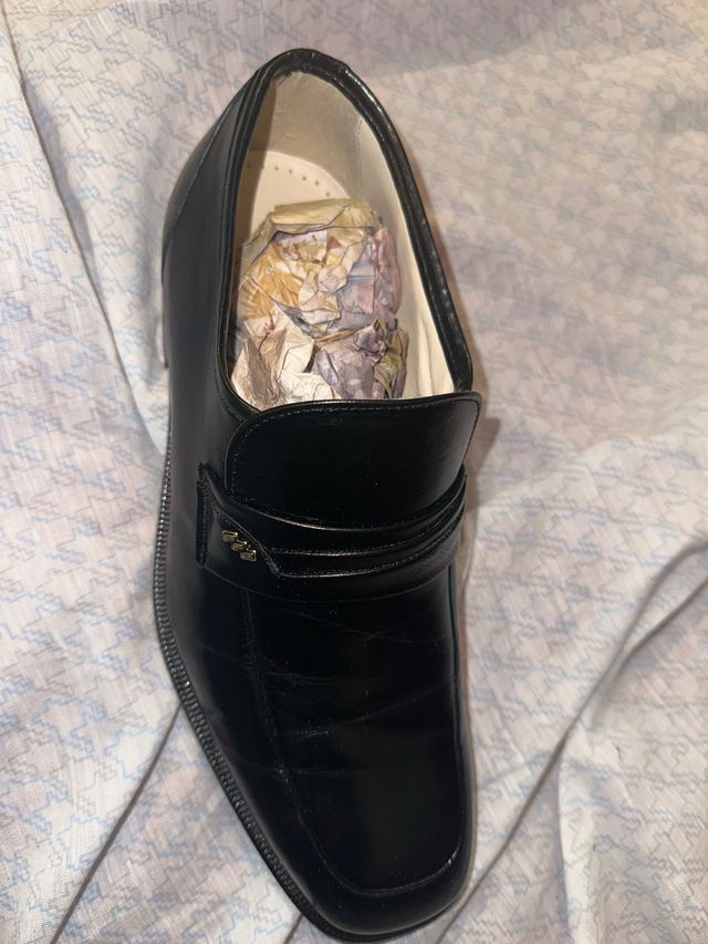 Zapatos Piel Negro Hombre 40