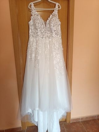 Vestido novia blanco talla grande