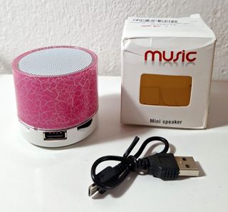 Mini speaker USB rosa