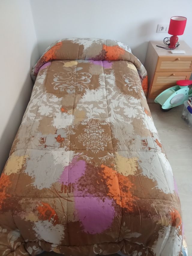 2 colchas cama 90 - Reversibles - Gris, Morado