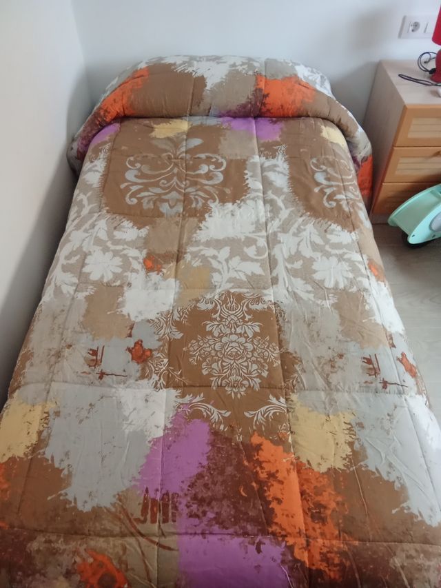 2 colchas cama 90 - Reversibles - Gris, Morado