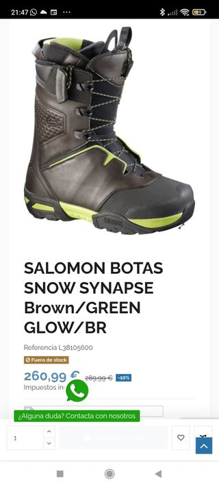 Botas Salomon Snow Synapse