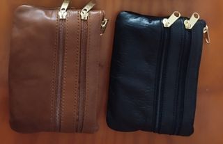 2 Carteras Cuero Artesana