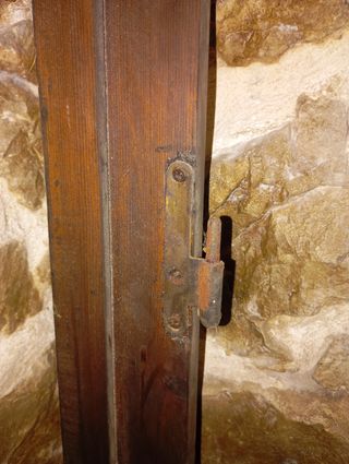 Puerta madera vintage con cristal