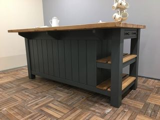 Isla cocina: encimera madera maciza