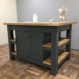 Isla cocina: encimera madera maciza