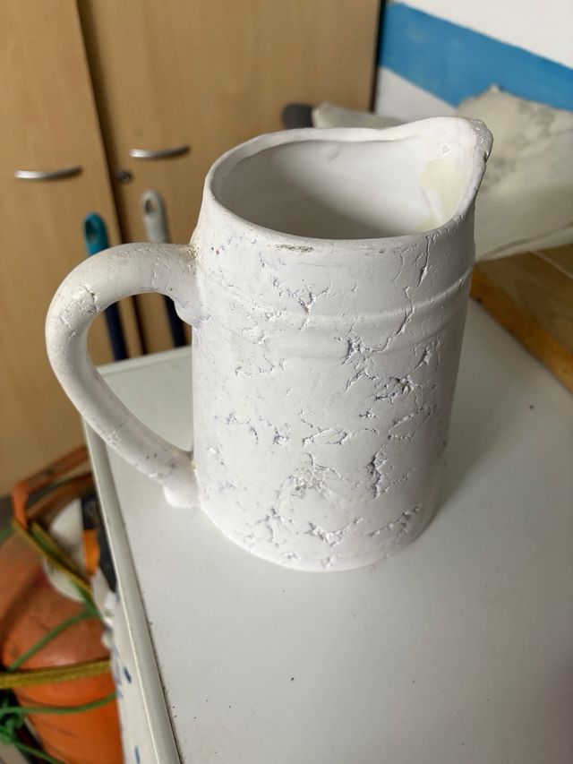 Jarra cerámica blanca - Decoración