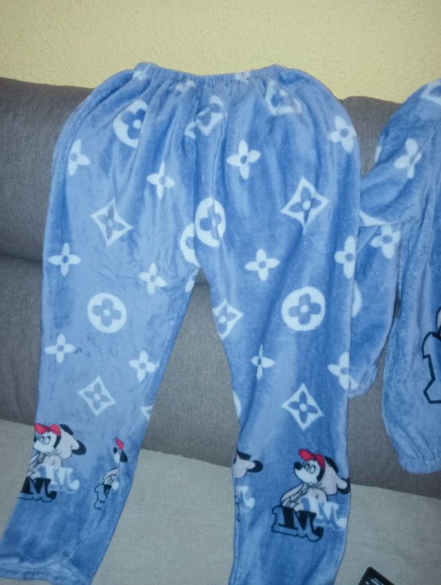 Pijama de felpa de Minnie Mouse azul - nuevo