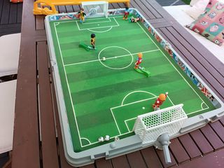 Futbolín Playmobil: juego de mesa
