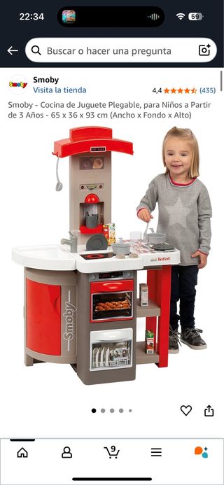 Smoby Cocinita Infantil Plegable de segunda mano por 20 EUR en