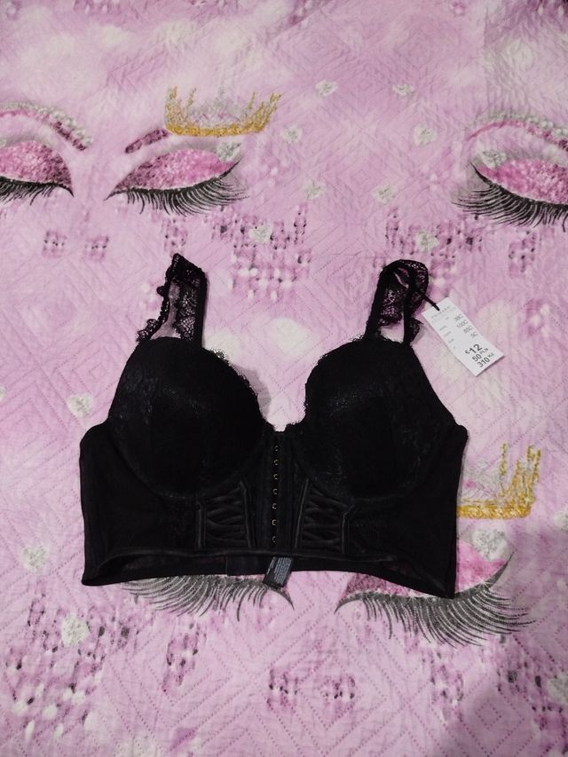 Sujetador negro 90C - encaje