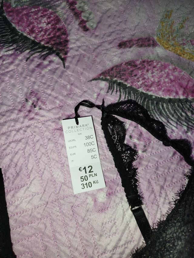 Sujetador negro 90C - encaje