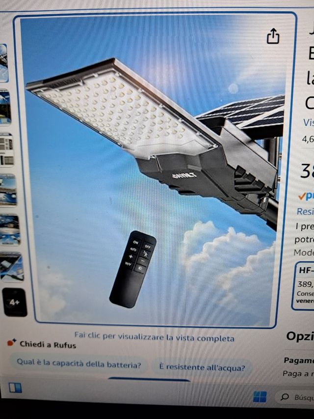 Lampione Solare LED Esterno