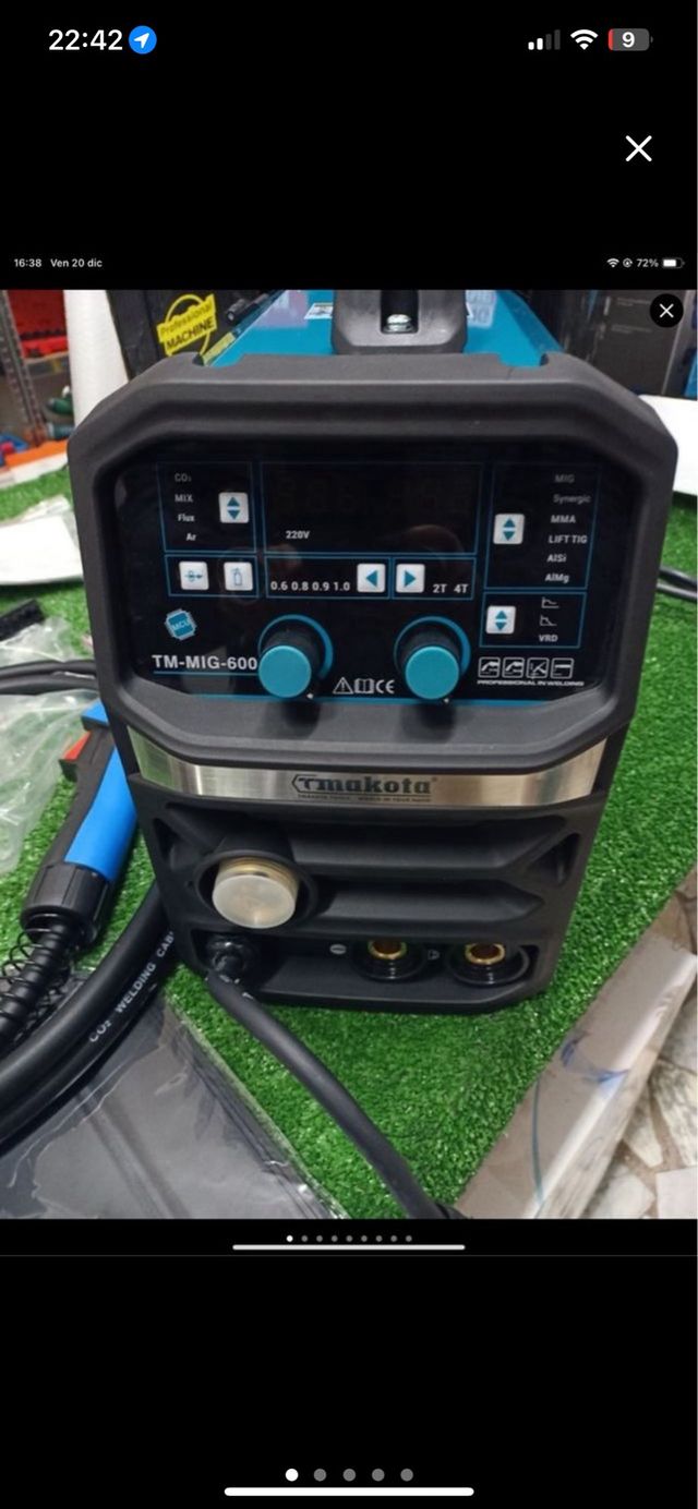 Saldatrice 3/1 elettrodo filo gas 600A
