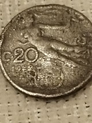 2 Monete 20 Centesimi Regno Italia 1919-1922