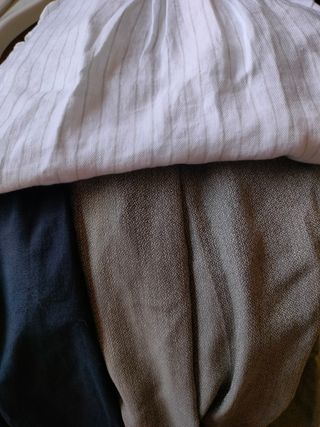 Traje campesina medieval azul y gris