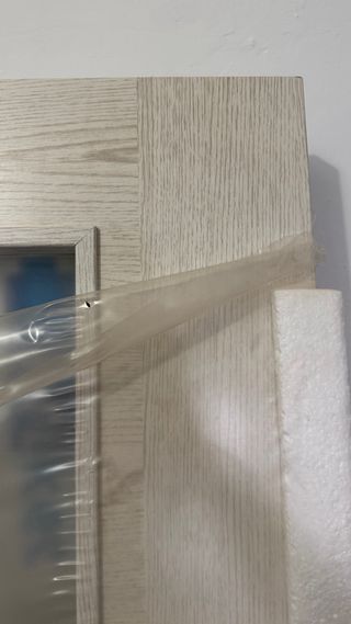 Puerta corredera madera clara