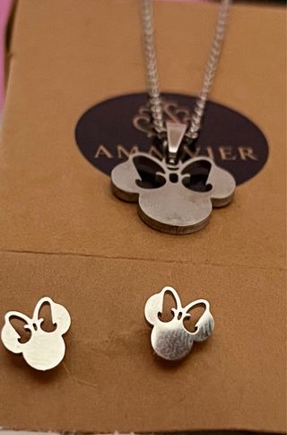 Conjunto Minnie plata