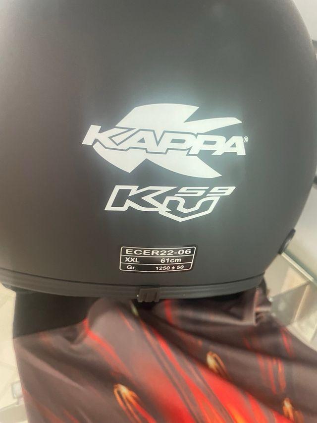 Casco DemiJet Kappa KV59 Nero Opaco M/XXL
