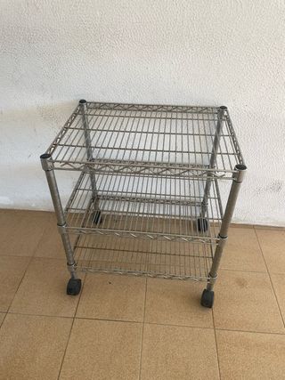 Carrito metálico 3 estantes