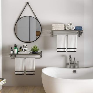 Tendedero pared extensible acero 80 cm ajustable