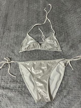 Bikini plateado XS-M