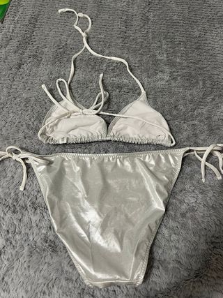 Bikini plateado XS-M