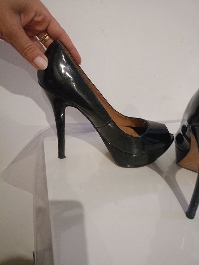Zapatos negros tacón alto 36