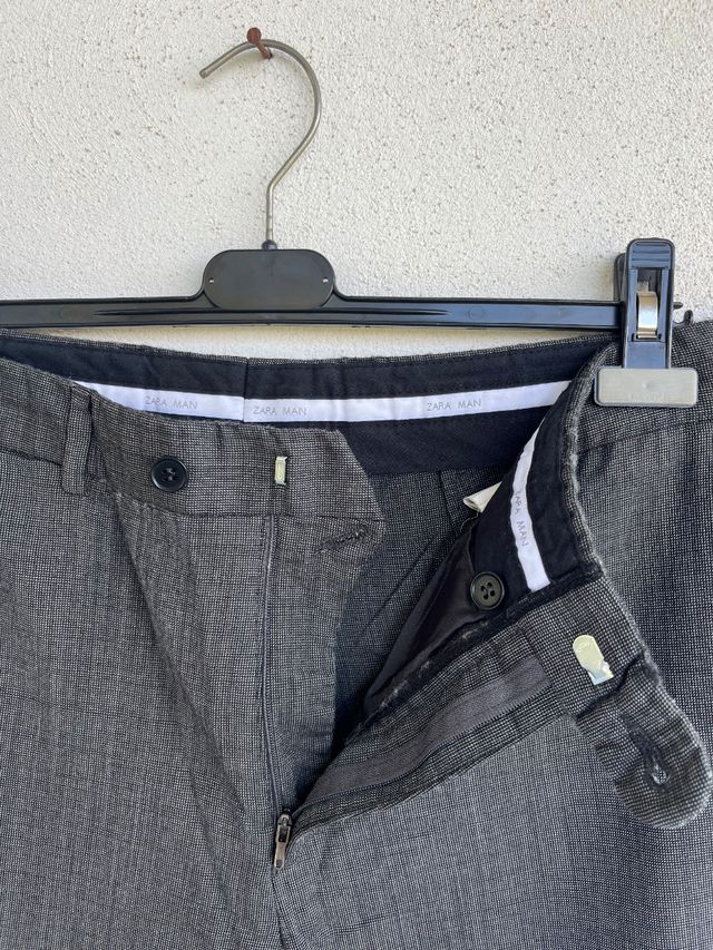 Pantaloni Zara Grigio Lana