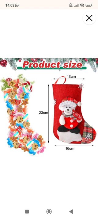 4 calcetines Navidad - rojos