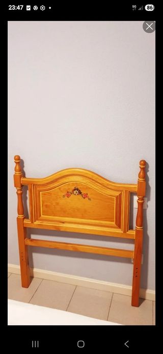 Cabecero cama pino macizo