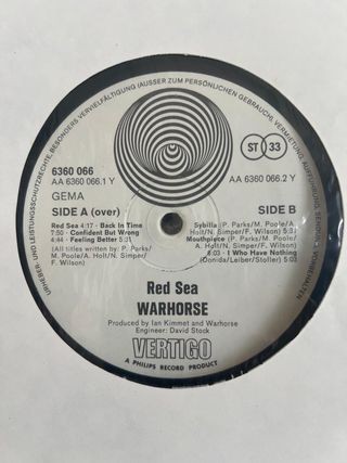 Warhorse - Red Sea - LP Vinile