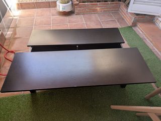 Mesa centro elevable Ikea marrón