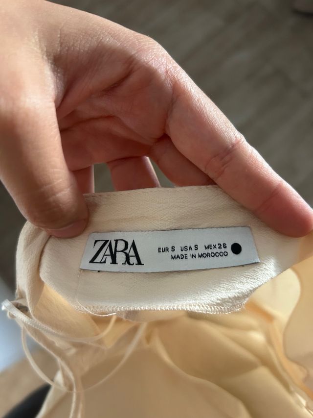Vestido Zara beige - Talla S