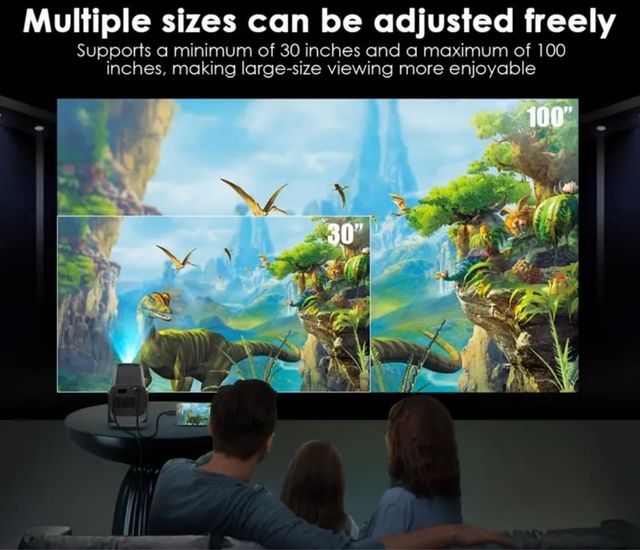 Mini proiettore portatile nero