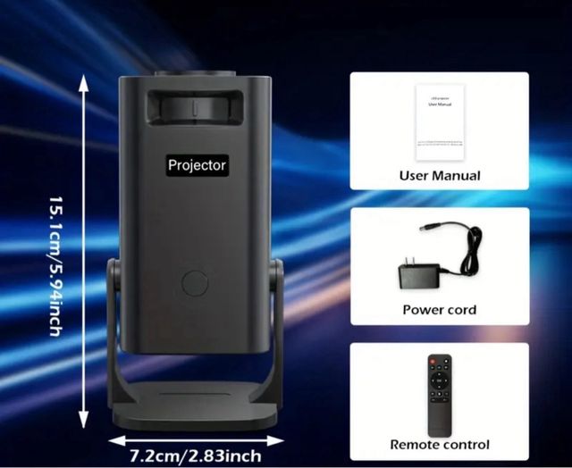 Mini proiettore portatile nero