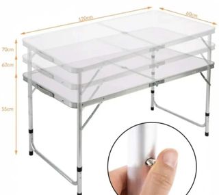 Mesa plegable camping playa con 4 sillas plegables