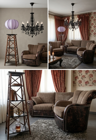 Araña Artcopi negra Murano