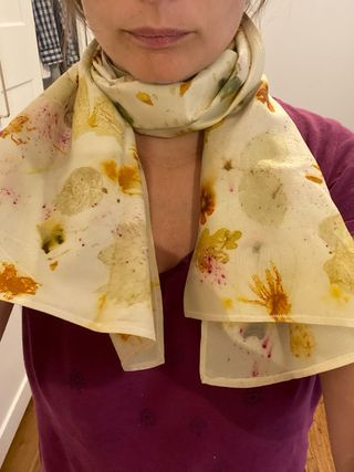 Foulard seta ecoprint