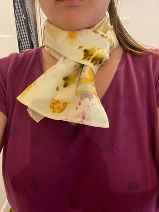 Foulard seta ecoprint