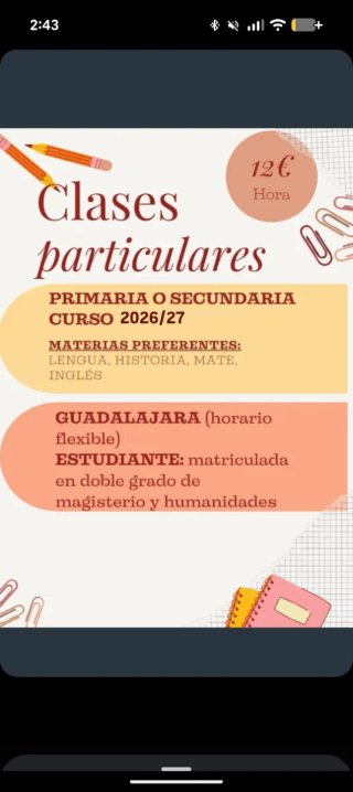clases particulares curso 2026/27