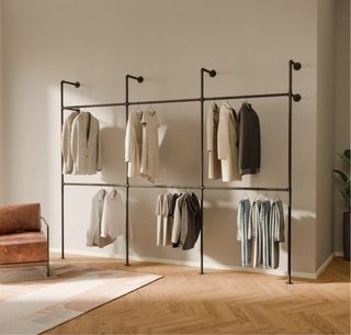 Armario ropero industrial negro metal