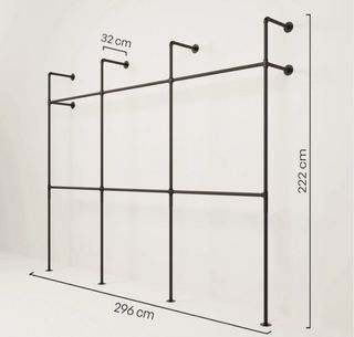 Armario ropero industrial negro metal