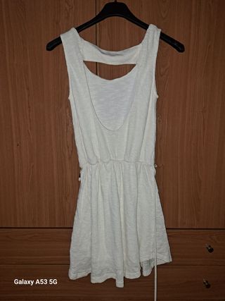 Vestido PULL&BEAR blanco talla S