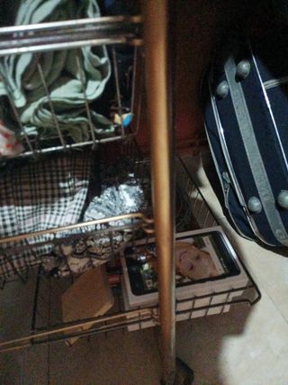 Carrito dorado plateado multiusos