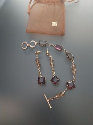 Pulsera y pendientes Swarovski