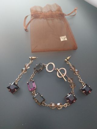 Pulsera y pendientes Swarovski