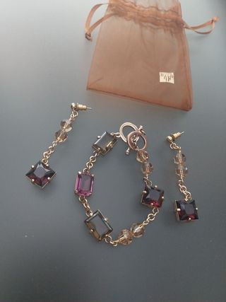 Pulsera y pendientes Swarovski